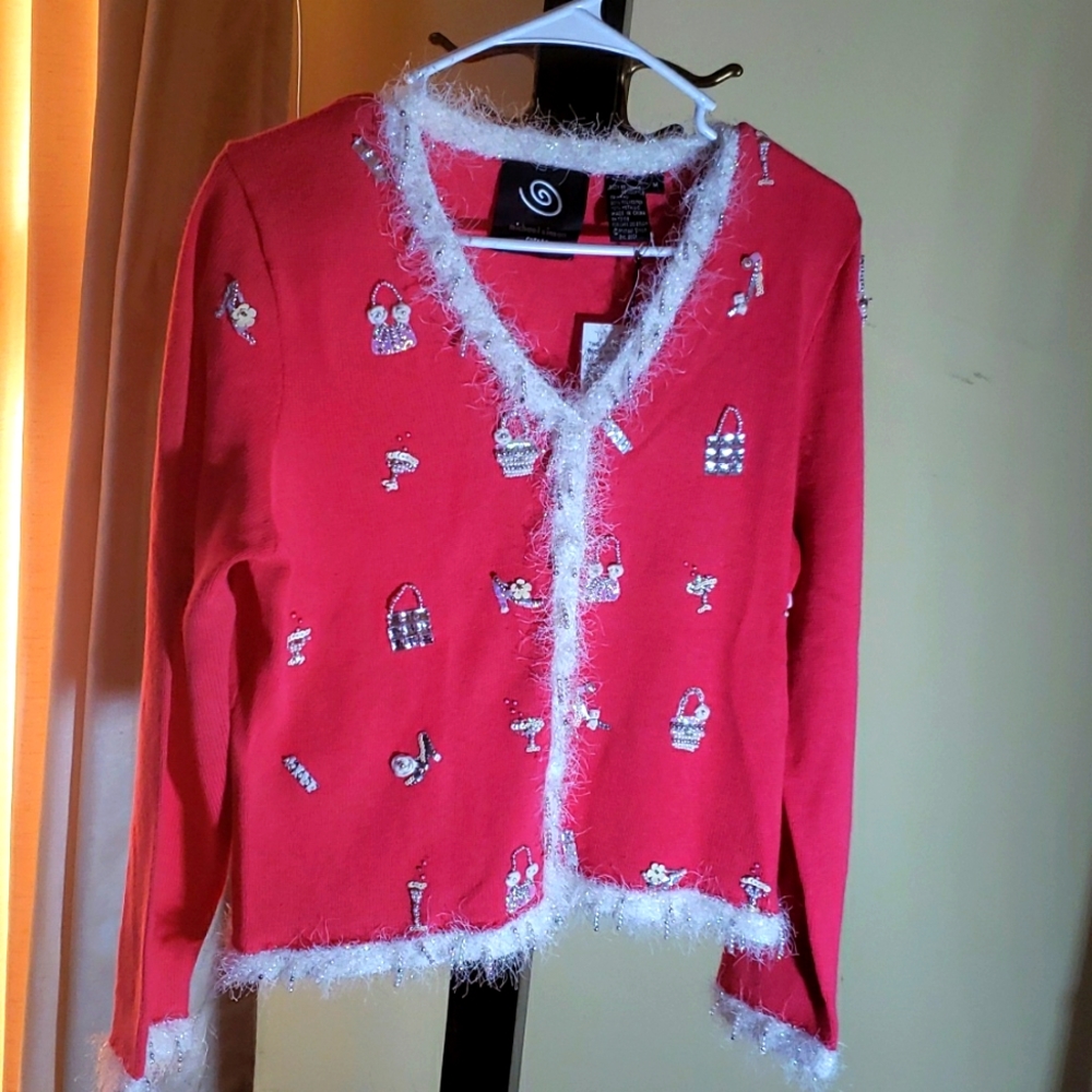Micheal Simon Pink and Pearl Sweater